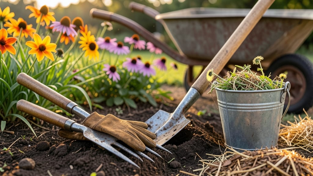 Weed a Flower Bed: Root-Cutting Precision for Permanent Weed Blockade