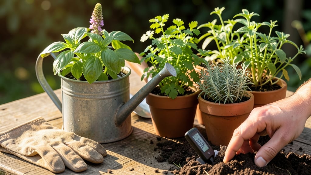 How Often to Water Herbs in Pots Outside: Soil-Dependent Schedule for Thriving Plants